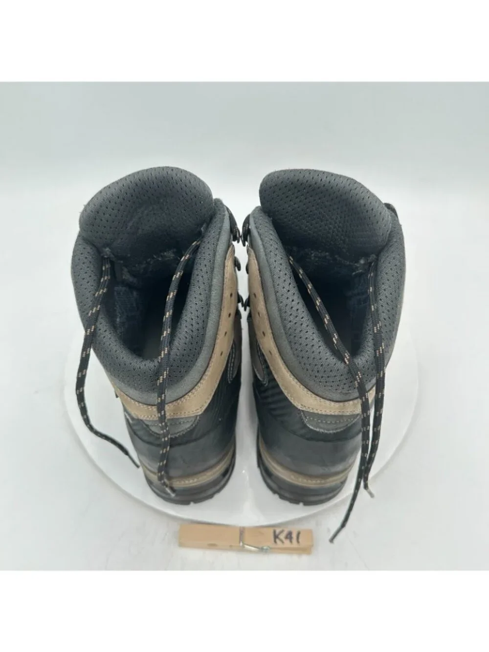Lowa Caminos GTX Men Size 9.5 Brown Black Leather Vibram Sole Hiking Shoes